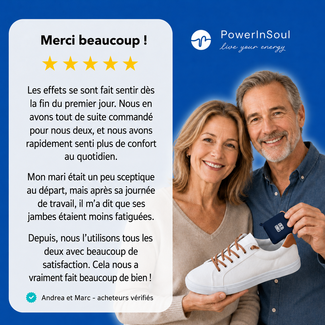 PowerInSole — Booster d'énergie & confort à chaque pas